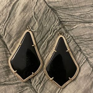 Kendra Scott Opaque Black Alex Statement Earrings